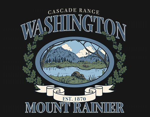 卡通英文字母图案树叶图案卡通山峰风景图案男装印花图案河流图案男装T恤印花素材