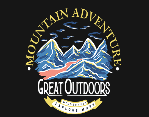 手绘山峰图案卡通山峰剪影图案圆形英文字母图案男装印花图案卡通英文字母