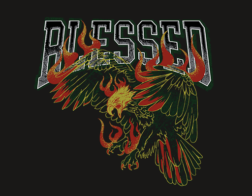 卡通老鹰图案手绘老鹰火焰老鹰立体英文字母图案破碎英文字母男装动物印花素材