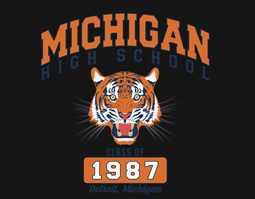 卡通老虎头像手绘老虎卡通英文字母图案变形英文字母图案男装动物印花素材