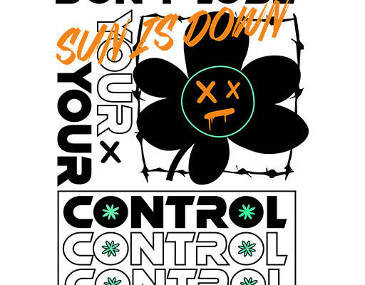 手绘花朵矢量英文字母矢量简约文字矢量