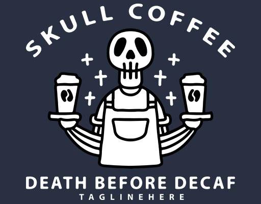 卡通骷髅矢量手绘卡通人物矢量英文字母矢量