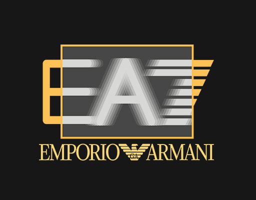 卡通英文字母图案虚化图案EA7英文字母图案男装阿玛尼印花素材