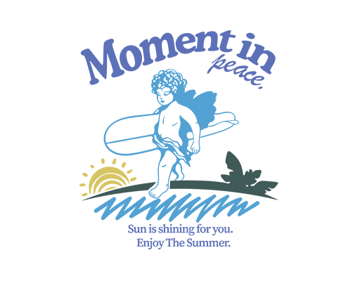 卡通小男孩图案手绘人物图案冲浪小男孩简笔卡通人物