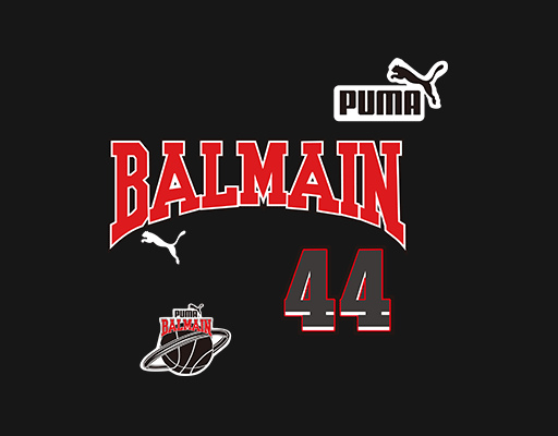 卡通英文字母图案男装印花素材PUMA英文字母图案篮球印花素材