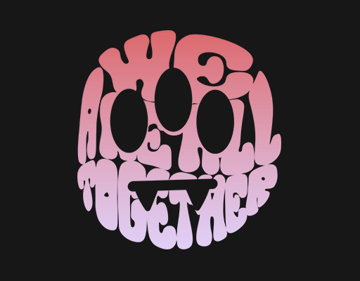 卡通文字表情图案圆形字母图案微笑表情男装印花素材