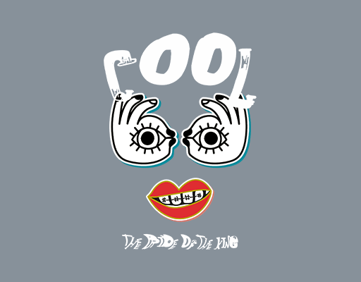 卡通人物眼睛图案手写英文字母卡通手指卡通嘴唇图案印花素材