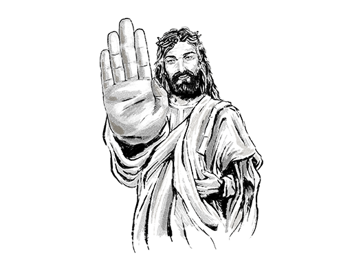 卡通人物图案手绘人物耶稣手绘男人图案素描人物男装印花素材