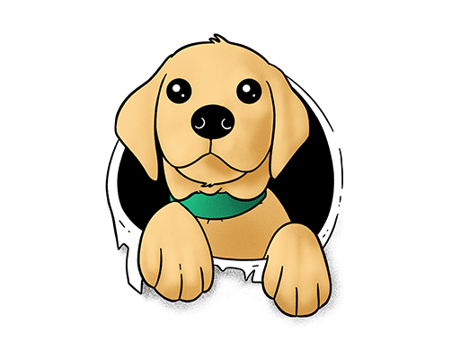 卡通小狗头像手绘小狗头像男装印花素材简笔卡通动物