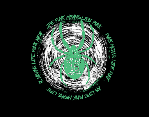 卡通蜘蛛图案男装卡通动物图案涂鸦圆形图案男装印花素材