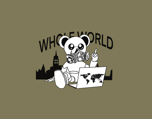 卡通小熊图案戴面具的小熊变形英文字母玩电脑的小熊印花图案