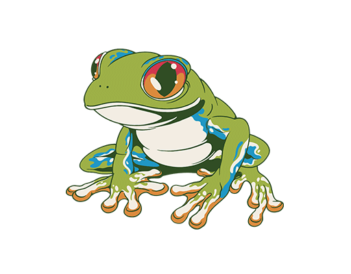 卡通青蛙图案手绘卡通动物逼真青蛙图案男装数码印花图案