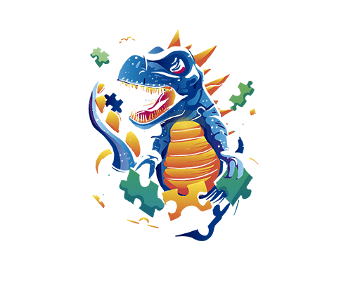 卡通恐龙图案手绘卡通动物简笔恐龙男装印花素材T恤图案