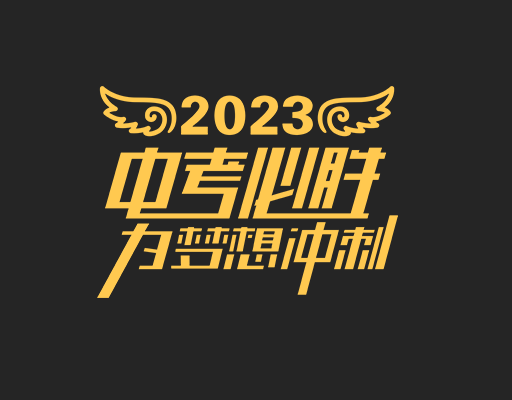 中考必胜卡通翅膀图案中文字图案校服班服图案校园印花图案