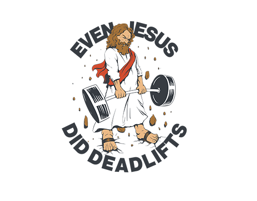 举重人物图案手绘卡通男人简约英文字母男装印花图案