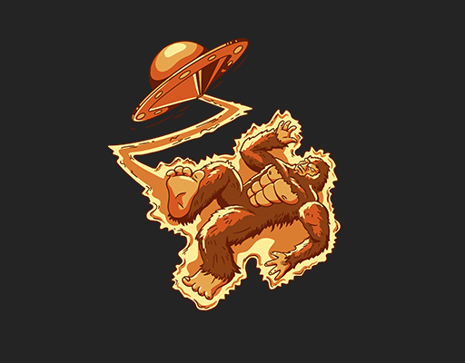 卡通外星人图案卡通猴子卡通猿猴图案男装印花图案飞碟图案