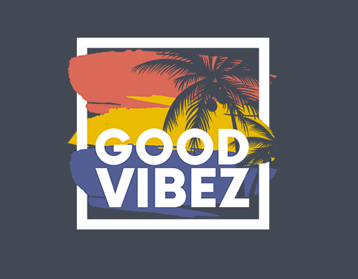 卡通英文字母卡通植物椰子树图案男装印花素材简约文字图案