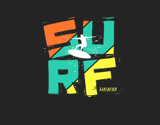 卡通破碎英文字母冲浪图案夏季印花图案涂鸦英文字母