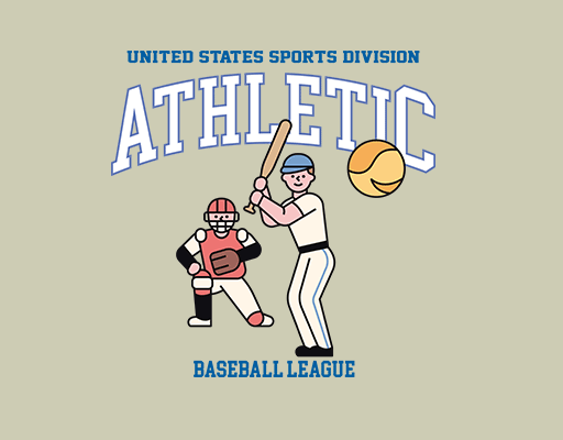 打棒球人物卡通人物卡通男孩变形英文字母男装T恤印花素材