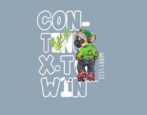 卡通小狗头像戴帽子的小熊简约英文字母涂鸦英文字母溜冰的小狗印花素材