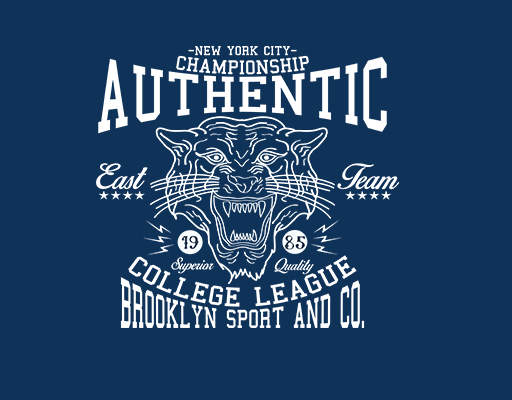 卡通老虎头像手绘老虎头简约英文字母男装印花图案T恤卫衣图案素材