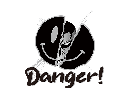 卡通骷髅头图案涂鸦骷髅头破碎骷髅微笑表情男装印花图案