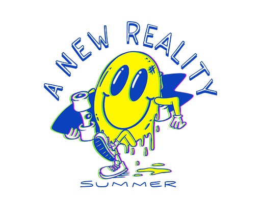 微笑表情图案滑板卡通图案滑板表情男装印花素材T恤印花图案