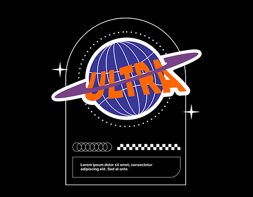 卡通地球图案男装印花素材3D球形图案T恤卫衣印花图案