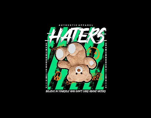 卡通小熊图案手绘小熊毛绒玩具印花素材T恤印花素材