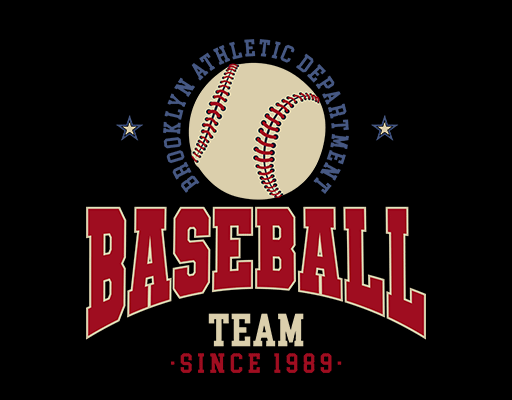 卡通棒球图案手绘棒球BASKEABLL英文字母简约英文字母T恤印花素材