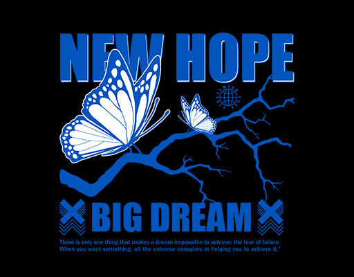 卡通蝴蝶图案手绘蝴蝶剪影T恤卫衣印花素材