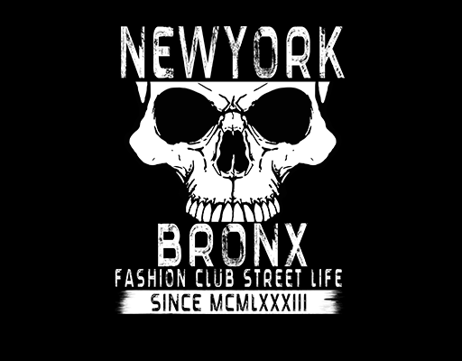 卡通骷髅头图案手绘骷髅头破碎英文字母图案欧美风格图案