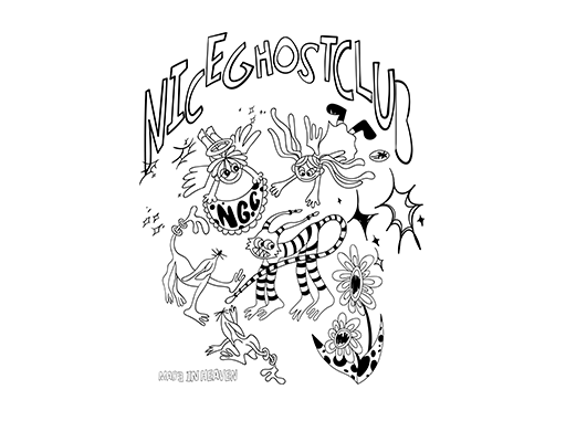 手绘卡通图案简约英文字母手绘动物印花素材