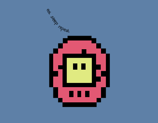 马赛克图案简笔卡通图案T恤卫衣素材