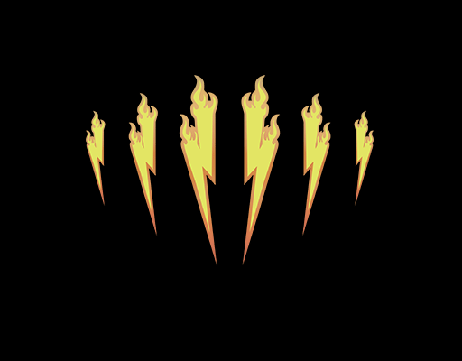 卡通闪电图案火焰图案男装印花素材