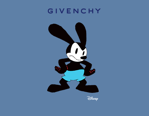 卡通兔子图案手绘黑色兔子简笔卡通动物男装印花素材