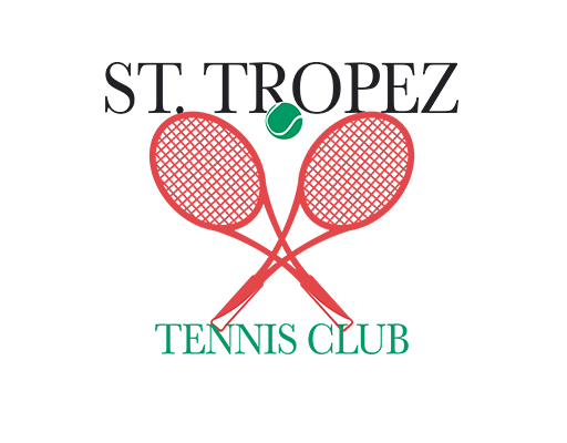 卡通网球拍简约英文字母运动网球图案T恤卫衣印花素材