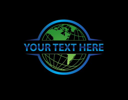 卡通地球图案手绘地球渐变英文字母卡通文字图案