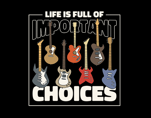 卡通吉他图案手绘吉他简笔音乐印花图案简约英文字母