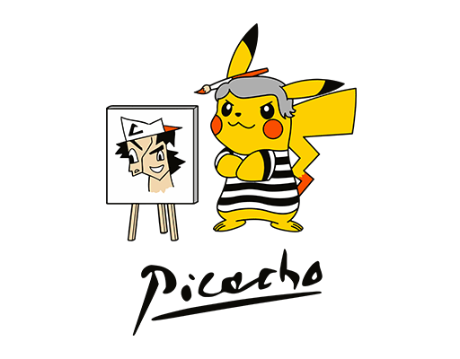 皮卡丘图案卡通动画片图案简笔卡通动物画画的卡通印花素材