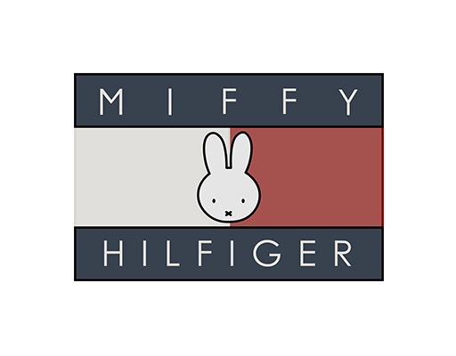 卡通兔子头像手绘兔子简笔卡通动物图案MIFFY HILFIGER印花