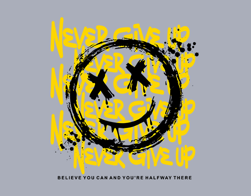 微笑表情图案涂鸦表情涂鸦英文字母印花图案