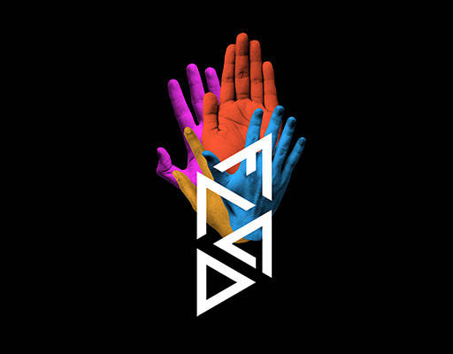 手臂图案手掌彩色手掌击掌图案印花烫画素材网站