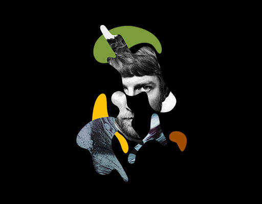 破碎人物照片卡通人物头像印花素材男人头像