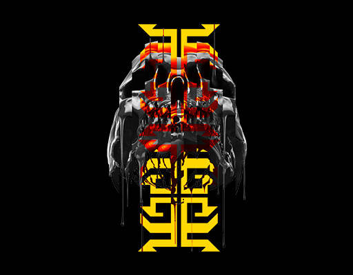 卡通骷颅头图案破碎骷髅印花素材