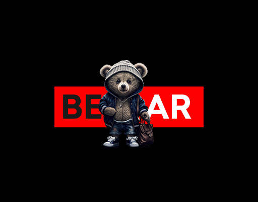 卡通小熊图案可爱小熊3D小熊穿衣服的小熊印花素材网站