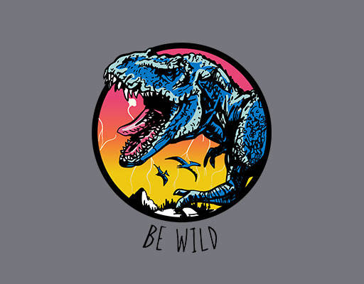 卡通恐龙头像手绘恐龙简笔卡通动物印花素材