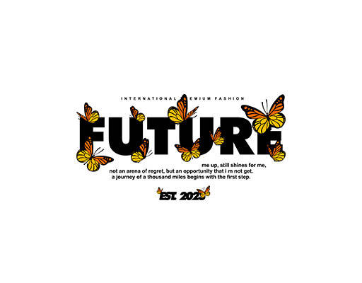 卡通蝴蝶彩色蝴蝶简笔卡通动物简约英文字母