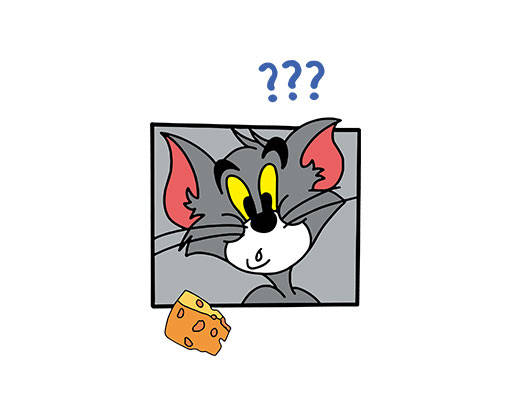 卡通猫头像tom猫和老鼠印花素材卡通动物头像