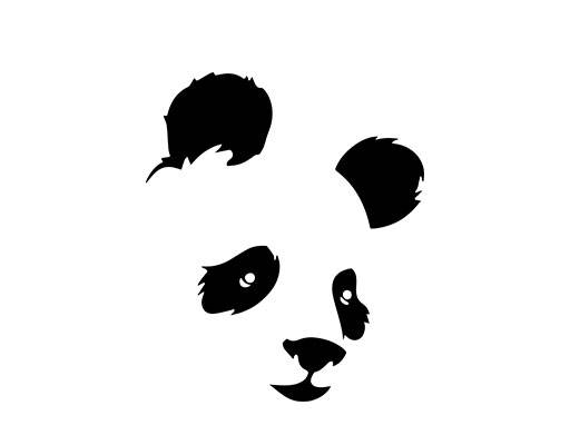 卡通熊猫头像熊猫印花图案手绘熊猫表情